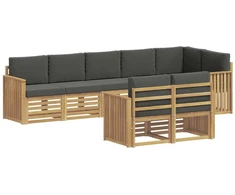 Lauko sofos komplektas 8 pcs Balta ir antracito