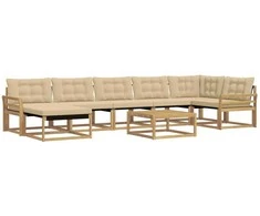 Lauko sofos komplektas 8 pcs Balta ir kreminė 79 x 79 x 37 cm