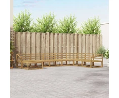 Lauko sofos komplektas 8 pcs Balta Kietos akacijos mediena