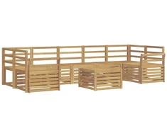 Lauko sofos komplektas 8 pcs Balta Kietos akacijos mediena