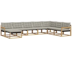 Lauko sofos komplektas 8 pcs Kietos akacijos mediena