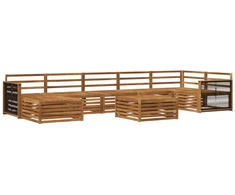 Lauko sofos komplektas 8 pcs Natūrali