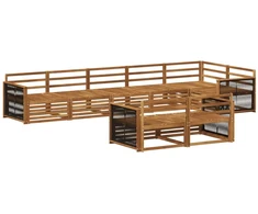Lauko sofos komplektas 8 pcs Natūrali