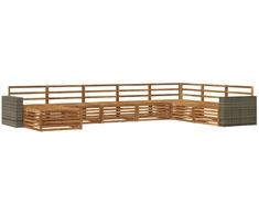 Lauko sofos komplektas 8 pcs Natūrali