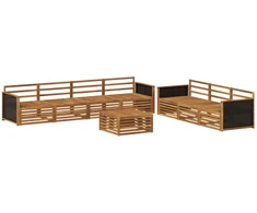 Lauko sofos komplektas 8 pcs Natūrali 79 x 79 x 37 cm