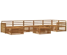 Lauko sofos komplektas 8 pcs Natūrali