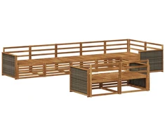 Lauko sofos komplektas 8 pcs Natūrali