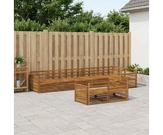 Lauko sofos komplektas 8 pcs Natūrali