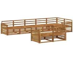 Lauko sofos komplektas 8 pcs Natūrali