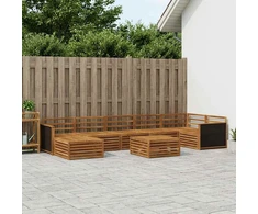 Lauko sofos komplektas 8 pcs Natūrali