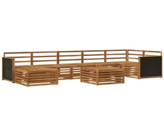 Lauko sofos komplektas 8 pcs Natūrali