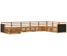 Lauko sofos komplektas 8 pcs Natūrali