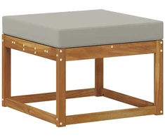 Lauko sofos komplektas 8 pcs Natūrali ir šviesiai pilka