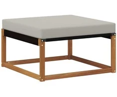 Lauko sofos komplektas 8 pcs Natūrali ir šviesiai pilka