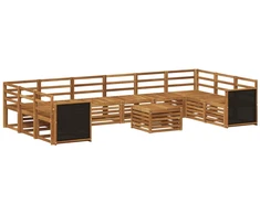 Lauko sofos komplektas 8 pcs Natūrali Kietos akacijos mediena