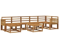 Lauko sofos komplektas 8 pcs Natūrali Kietos akacijos mediena