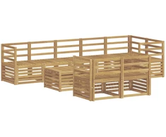 Lauko sofos komplektas 9 pcs Balta 59 x 59 x 37 cm