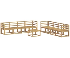 Lauko sofos komplektas 9 pcs Balta 59 x 59 x 37 cm