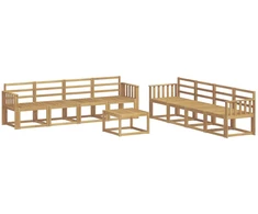 Lauko sofos komplektas 9 pcs Balta 59 x 59 x 37 cm