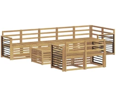 Lauko sofos komplektas 9 pcs Balta 59 x 59 x 37 cm