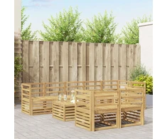 Lauko sofos komplektas 9 pcs Balta 59 x 59 x 37 cm