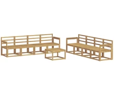 Lauko sofos komplektas 9 pcs Balta 59 x 59 x 37 cm