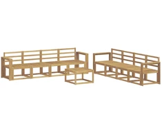 Lauko sofos komplektas 9 pcs Balta 59 x 59 x 37 cm