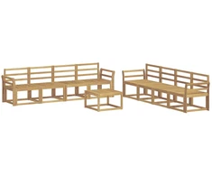 Lauko sofos komplektas 9 pcs Balta 59 x 59 x 37 cm