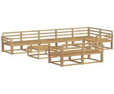 Lauko sofos komplektas 9 pcs Balta 79 x 79 x 37 cm