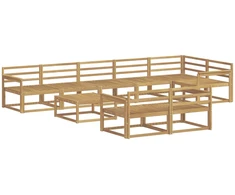 Lauko sofos komplektas 9 pcs Balta 79 x 79 x 37 cm
