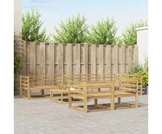 Lauko sofos komplektas 9 pcs Balta 79 x 79 x 37 cm