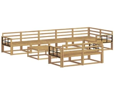 Lauko sofos komplektas 9 pcs Balta 79 x 79 x 37 cm