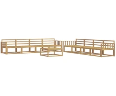Lauko sofos komplektas 9 pcs Balta 79 x 79 x 37 cm