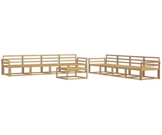 Lauko sofos komplektas 9 pcs Balta 79 x 79 x 37 cm