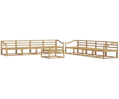 Lauko sofos komplektas 9 pcs Balta 79 x 79 x 37 cm