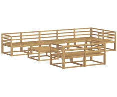 Lauko sofos komplektas 9 pcs Balta 79 x 79 x 37 cm