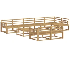 Lauko sofos komplektas 9 pcs Balta 79 x 79 x 37 cm