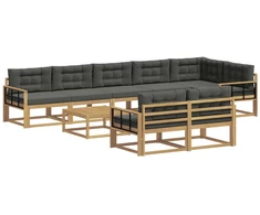 Lauko sofos komplektas 9 pcs Balta ir antracito 79 x 79 x 37 cm