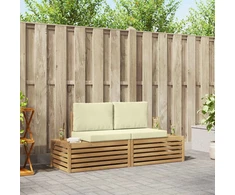 Lauko sofos komplektas Balta 182,5 x 63 x 73 cm Poliesteris