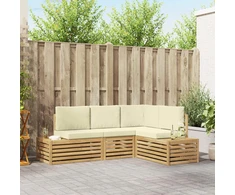 Lauko sofos komplektas Balta 213,5 x 154,5 x 73 cm Poliesteris