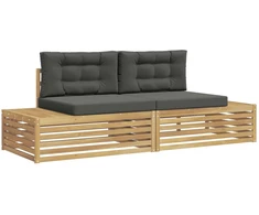 Lauko sofos komplektas Balta 230,5 x 83 x 73 cm Poliesteris
