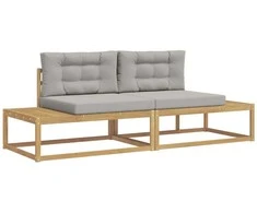 Lauko sofos komplektas Balta 230,5 x 83 x 73 cm Poliesteris