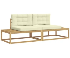 Lauko sofos komplektas Balta 230,5 x 83 x 73 cm Poliesteris