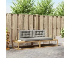 Lauko sofos komplektas Balta 230,5 x 83 x 73 cm Poliesteris