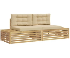 Lauko sofos komplektas Balta 230,5 x 83 x 73 cm Poliesteris