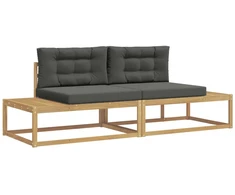 Lauko sofos komplektas Balta 230,5 x 83 x 73 cm Poliesteris