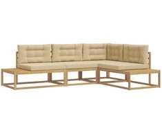 Lauko sofos komplektas Balta 277,5 x 198,5 x 73 cm Poliesteris