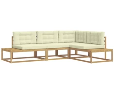 Lauko sofos komplektas Balta 277,5 x 198,5 x 73 cm Poliesteris