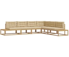 Lauko sofos komplektas Balta 357 x 198,5 x 73 cm Poliesteris