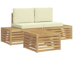 Lauko sofos komplektas Balta 59 x 59 x 37 cm Poliesteris